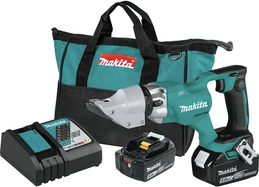 Makita XSJ03T 18V LXT® Lithium-Ion Brushless Cordless 14 Gauge Straight Shear Kit (5.0Ah)