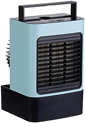 Portable Air Conditioners, Mini Air Conditioner Evaporative Air Cooler, 3 Speeds Rechargeable Fans for Room Office Outdoor Car Camping Tent (Color : Blue)