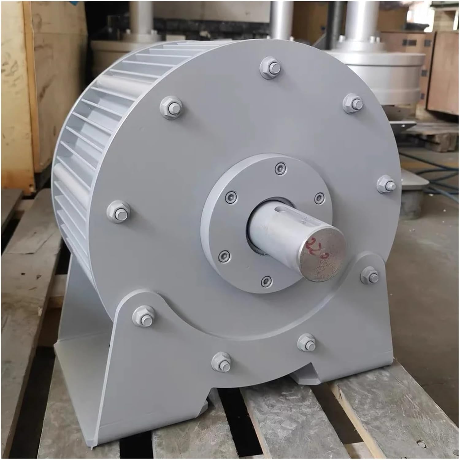 Low Speed 10KW 15KW 20KW 96V 120V Gearless Permanent Magnet Generator AC tors Use Wind Turbine Water Turbine Low Starting Speed for Home(with Base,48V_10KW)