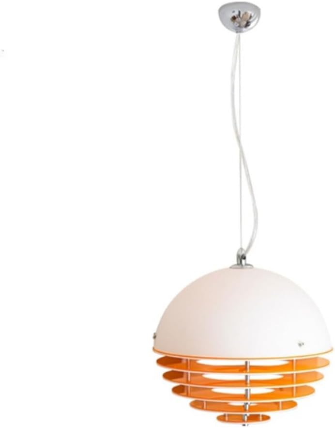 Sunset Orange Pendant Light - Minimalist Bauhaus Style Fixture for Kitchen Island, Dining Room & Living Room