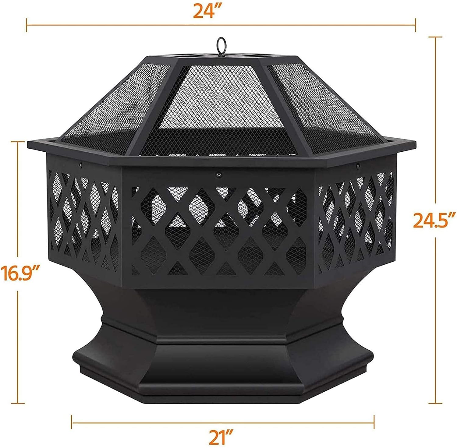 Outdoor Metal Fire Pit, Multifunctional Portable Firepit, Fireplace Stove for Camping Picnic Bonfire Patio Backyard Garden Beaches Park