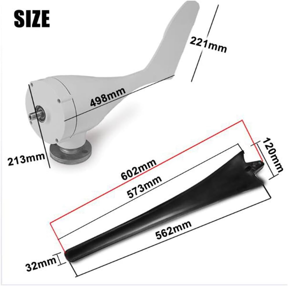 3000W Vertical Axis Maglev High Voltage Windmill with Hybrid Charge Controller for Home Use(12V 24V 48V 220V)