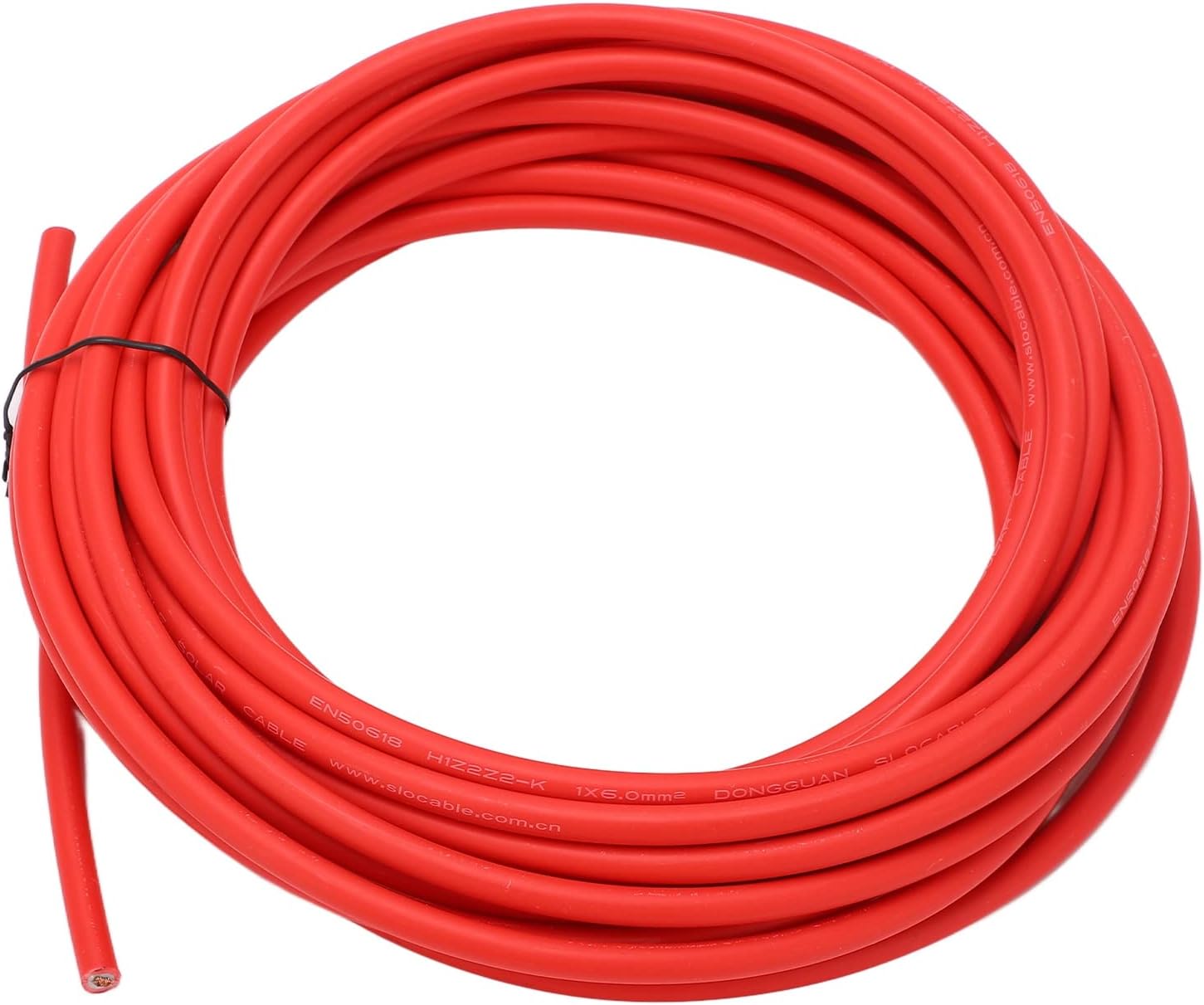 Solar Panel Wire, Solar Panel Wire Solar Photovoltaic Cable XLPE Energy Saving Tinned Copper Wire Solar, Solar & Wind Power Parts & Accessories (Red 6mm² 50m)
