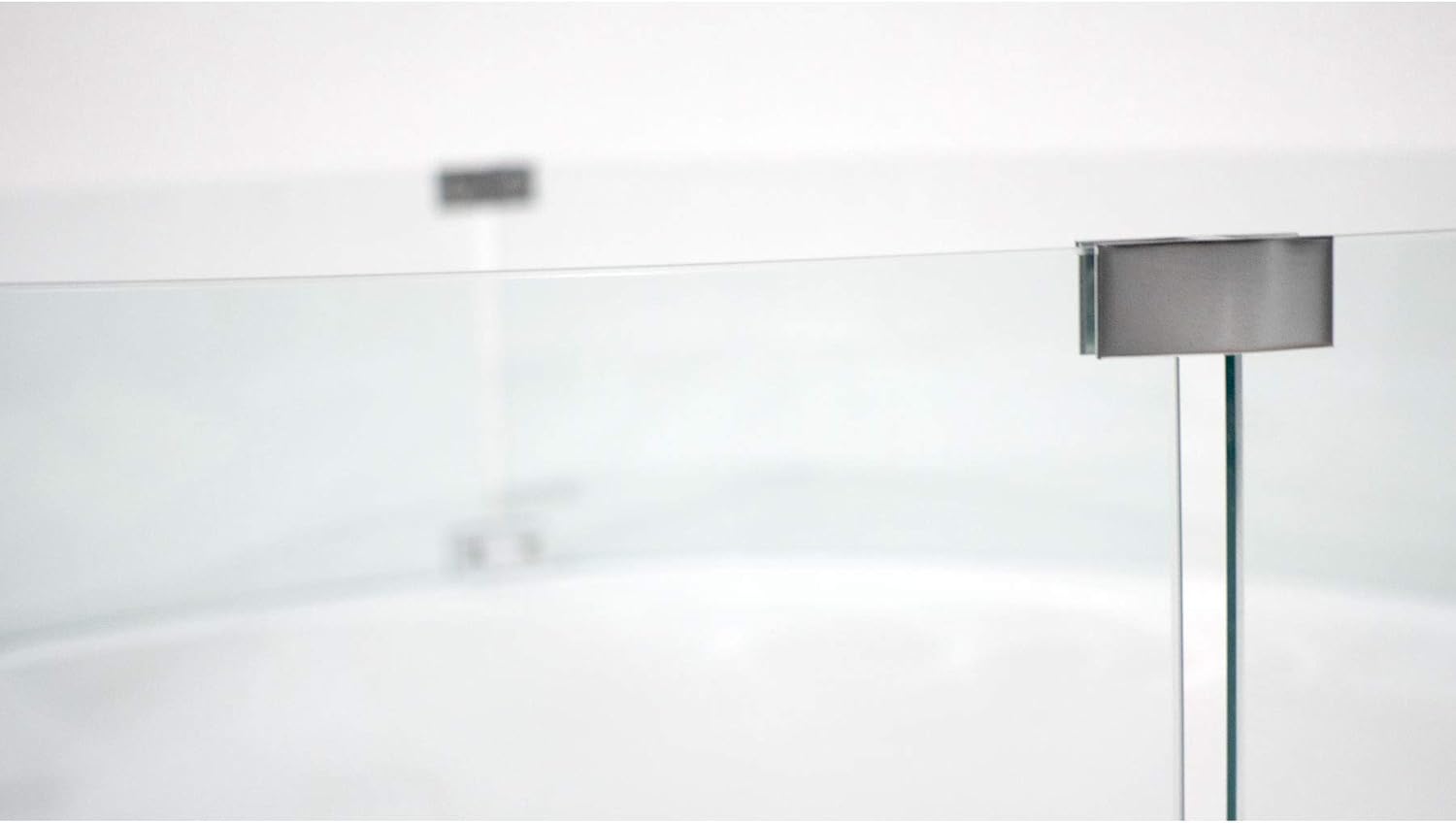 AMS Fire Pit Table Round Tempered Glass Wind Guard 42