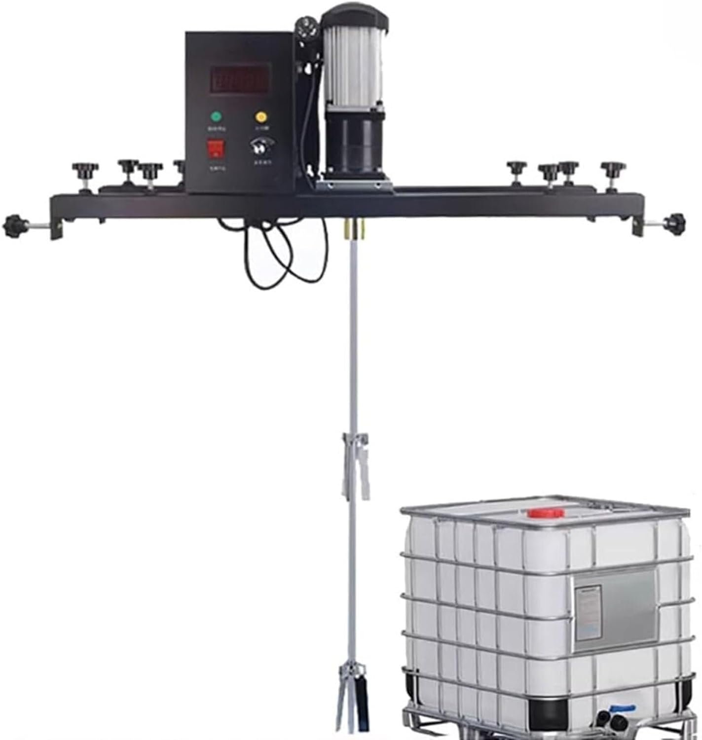 Electric IBC Agitator, 980W Tank Mixer Machine, Commercial Ton Paint Stirring Machine with Support Hanger
