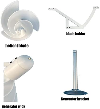 10W Micro Spiral Wind Power Generator - DIY White Model, Permanent Magnet Breeze Starter with LED Light for Eco-Friendly Energy Solutions, Ideal for Renewable Energy Projects