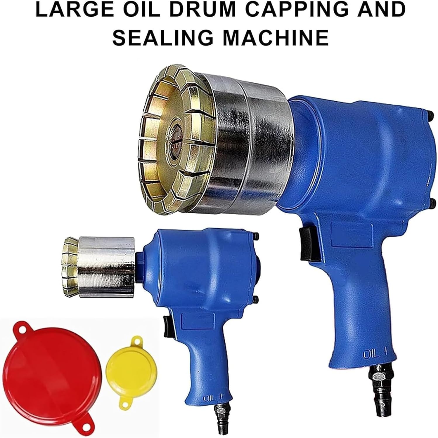 Pneumatic Oil Drum Sealing Machine, Oil Barrel Cover Crimper, Maximum Pulling Force 1300Lbs, Oils Drum Capping Machine with Adjustable Tightness, for Barrels (35mm)