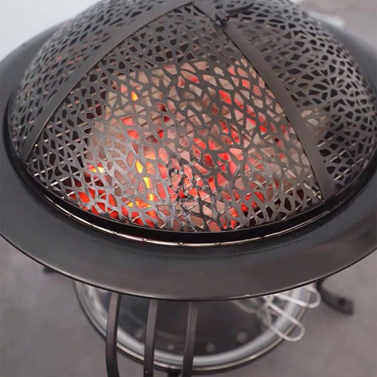 Firepit,Small Wood Burning Bonfire Pit,Camping Stove, Outdoor Wood Burning Firepit, Tent Stove,for Patio Camping Backyard Deck Picnic Porch (Color : Black, Size : Large)