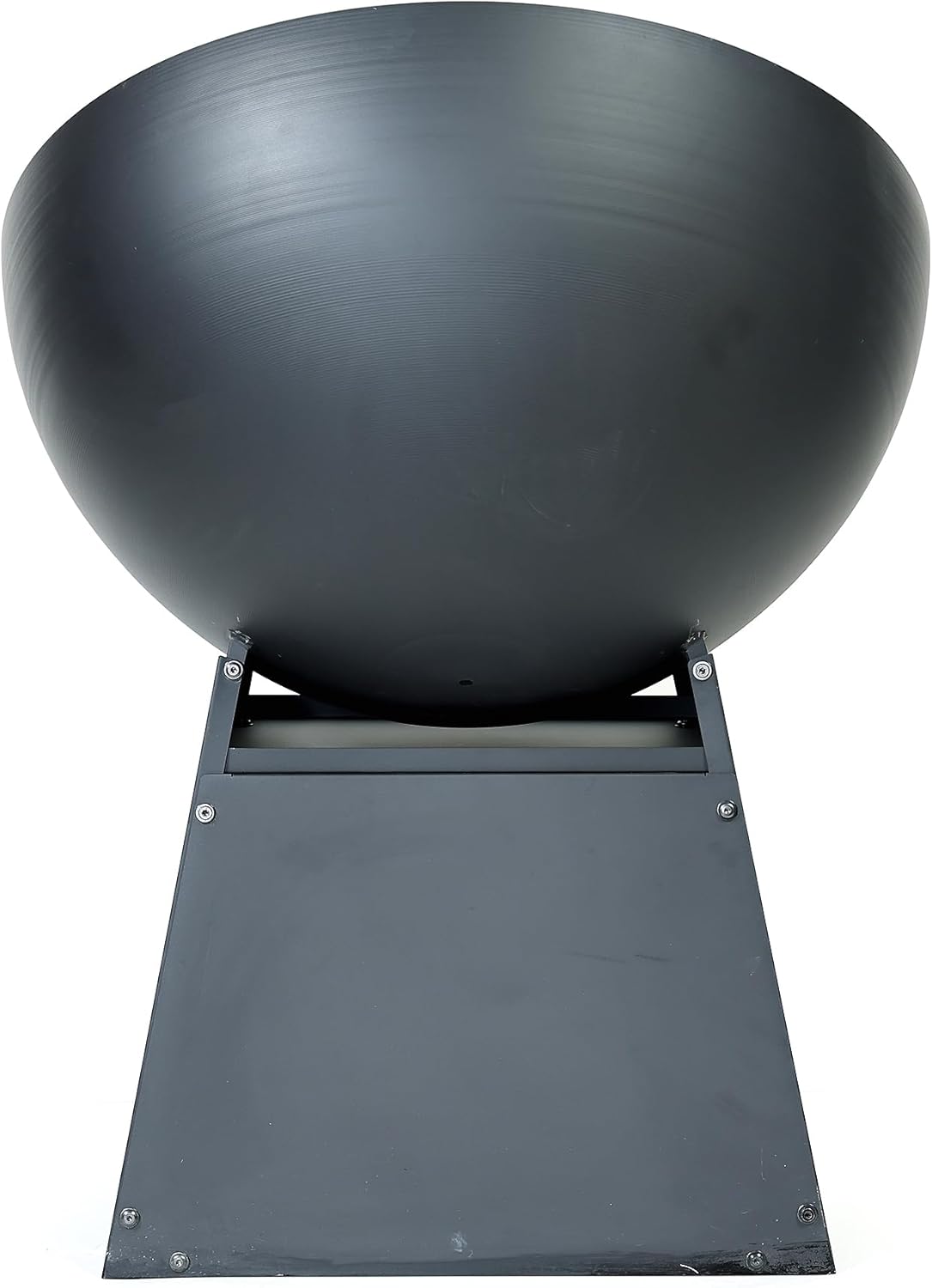 30 Inch Round Outdoor Steel Wood Burning Fire Pit with Black Powder Finish, Spark Screen, Poker Tool, and Protective Storage Cover