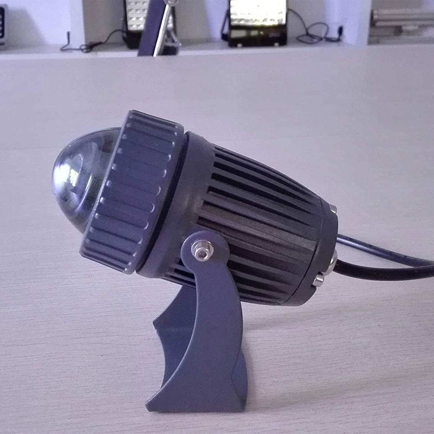 10W LED Beam Spotlight, IP66 Waterproof Beam Light Floodlights, AC85~265V Long Throw Rooftop Party Spotlights, Long Throw Building Exterior Wall Lighting Floodlight(Yellow)