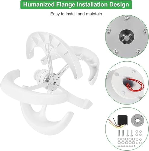 Efficient 400W-1200W Vertical Wind Turbine Generator Kit - 5 Blade 12V/24V Renewable Energy Solution for Home with Controller, Eco-Friendly Power Generation