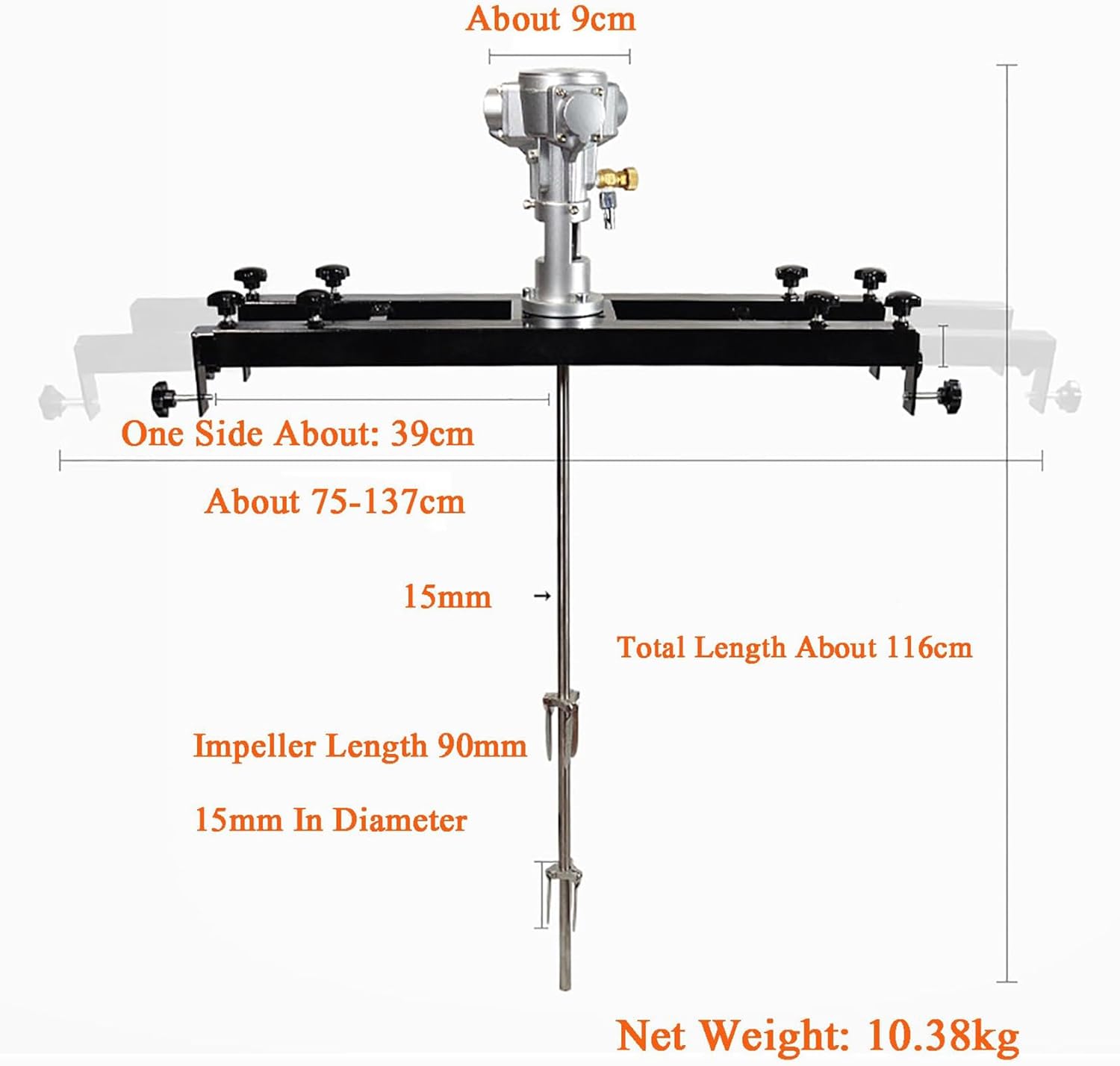 Air Agitator, Electric Tank Mixer Machine 1/2HP, Pneumatic Bracket Mixer, Paint Stirring Machine Bracket Air Agitator Paint Mix Tool