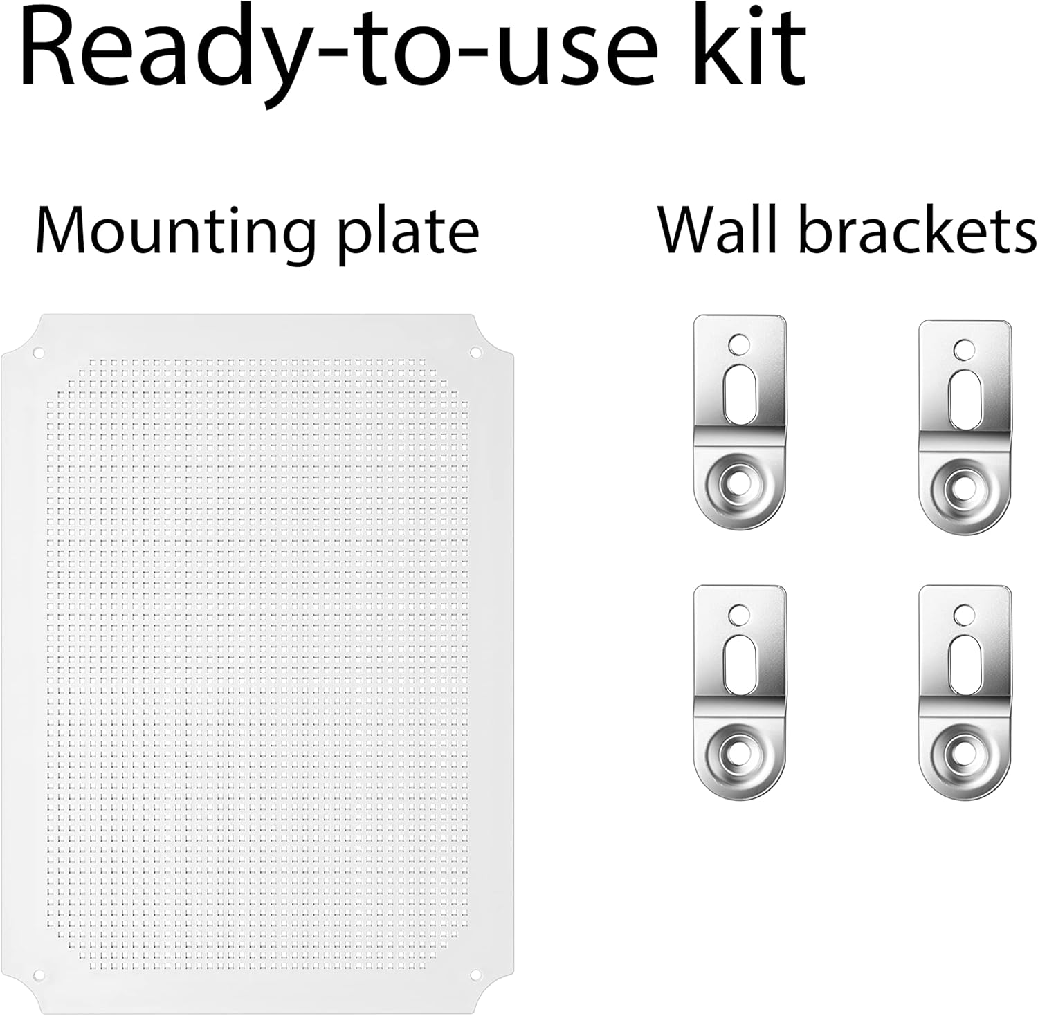 Junction Box, IP67 Waterproof Plastic Enclosure for Electrical Project, Hinged Grey Cover, Includes Mounting Plate and Wall Bracket (Grey Cover, 16.1