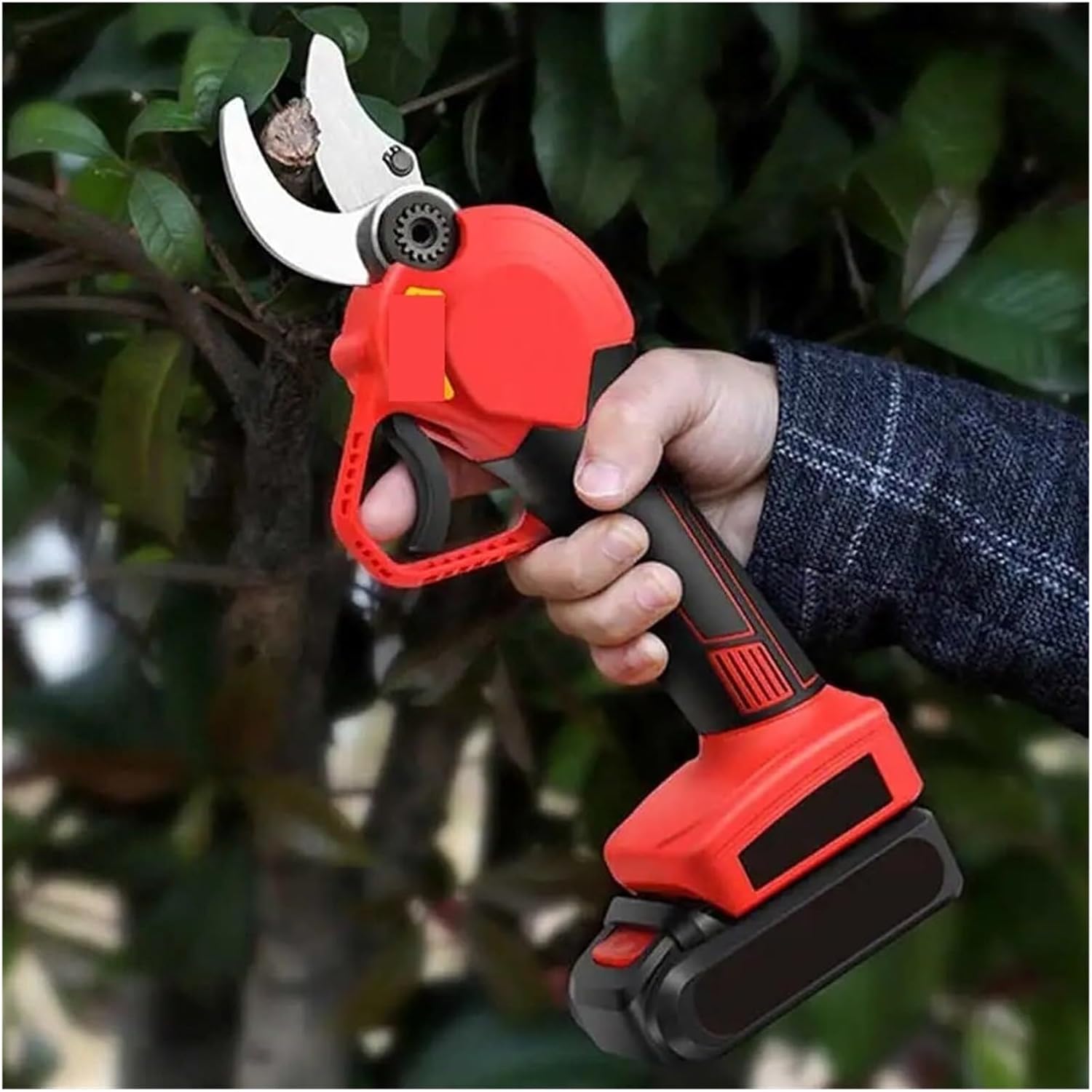 Electric Pruner Rechargeable Cordless Electric Pruning Shears Fruit Tree Branch Pruner Lithium Battery Scissors Garden Cutter Tool Quickly Cutting