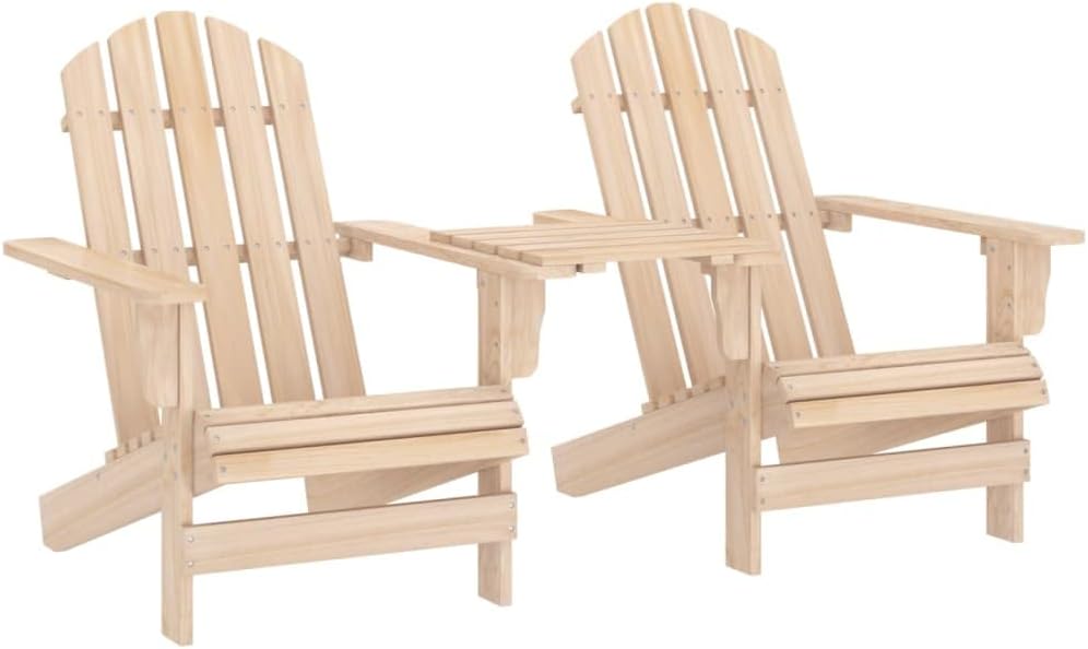 Patio Adirondack Chairs with Tea Table Solid Fir Wood,Sturdy & Stylish Adirondack Chair for Unparalleled Outdoor Comfort Outdoor Furniture, Outdoor Chairs