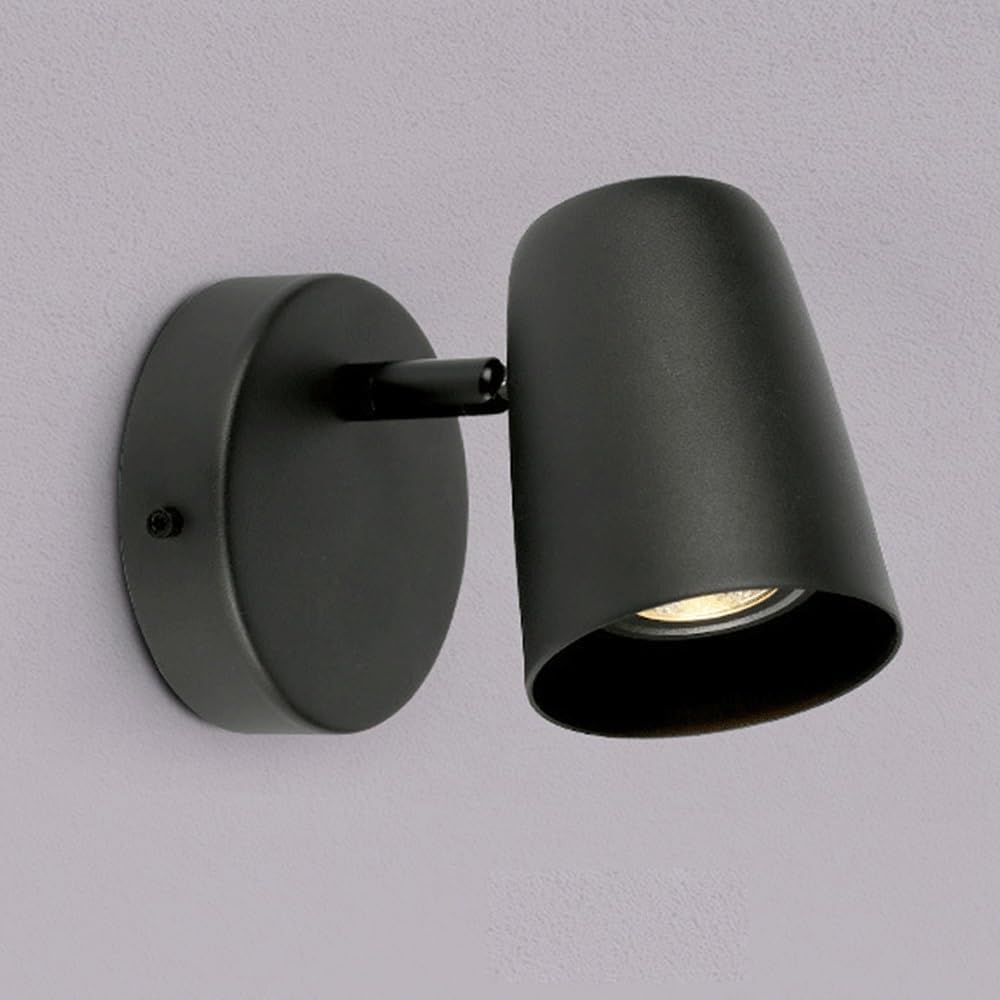 Vintage Metal Wall Sconce, Industrial Interior Spotlight Wall Lamp Fixture, Home Decor Hardwired Farmhouse Lighting Fixtures with Swing Arm Adjustable for Living Room Hallway Bedside (Colo (C)