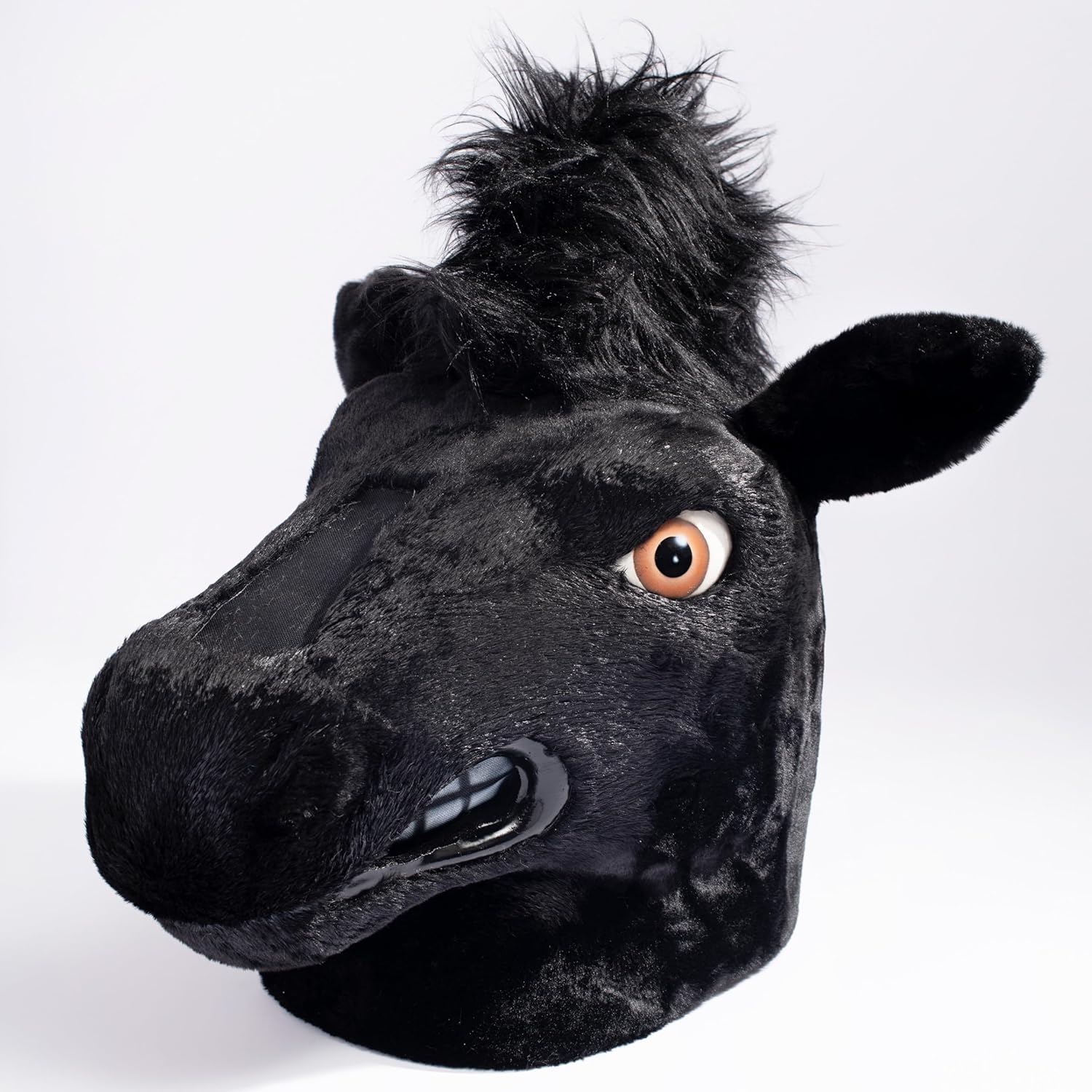 TCDesignerProducts Black Stallion Mascot Costume, School Spirit Sports Fan Gear, Football Cheerleader Accessories, Homecoming