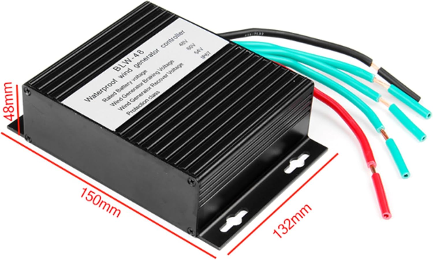 3000W DC 12V 24V AUTO 48V Wind Turbines Generator Charge Controller, 10A-40A IP67 Waterproof Battery Charge Controller Regulator (48V)