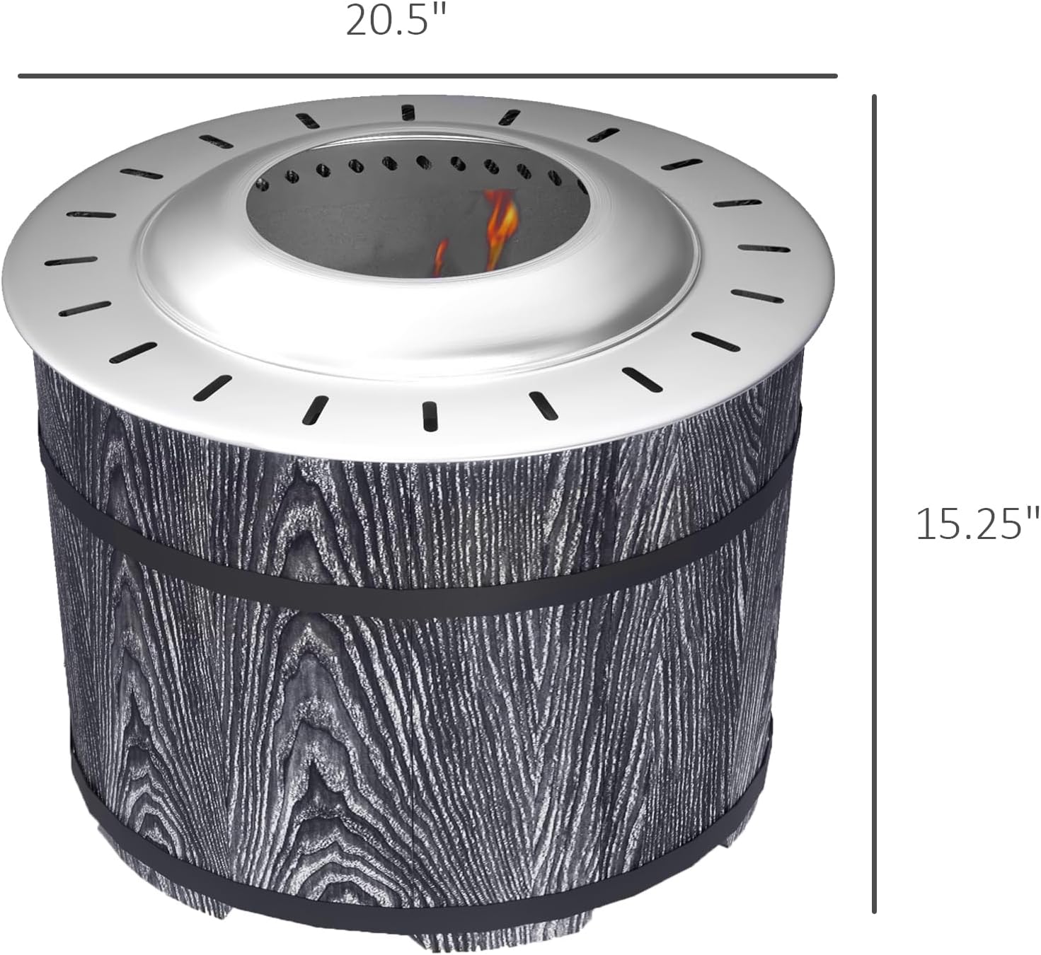 Smokeless Fire Pit with Fireproof Mat, 20