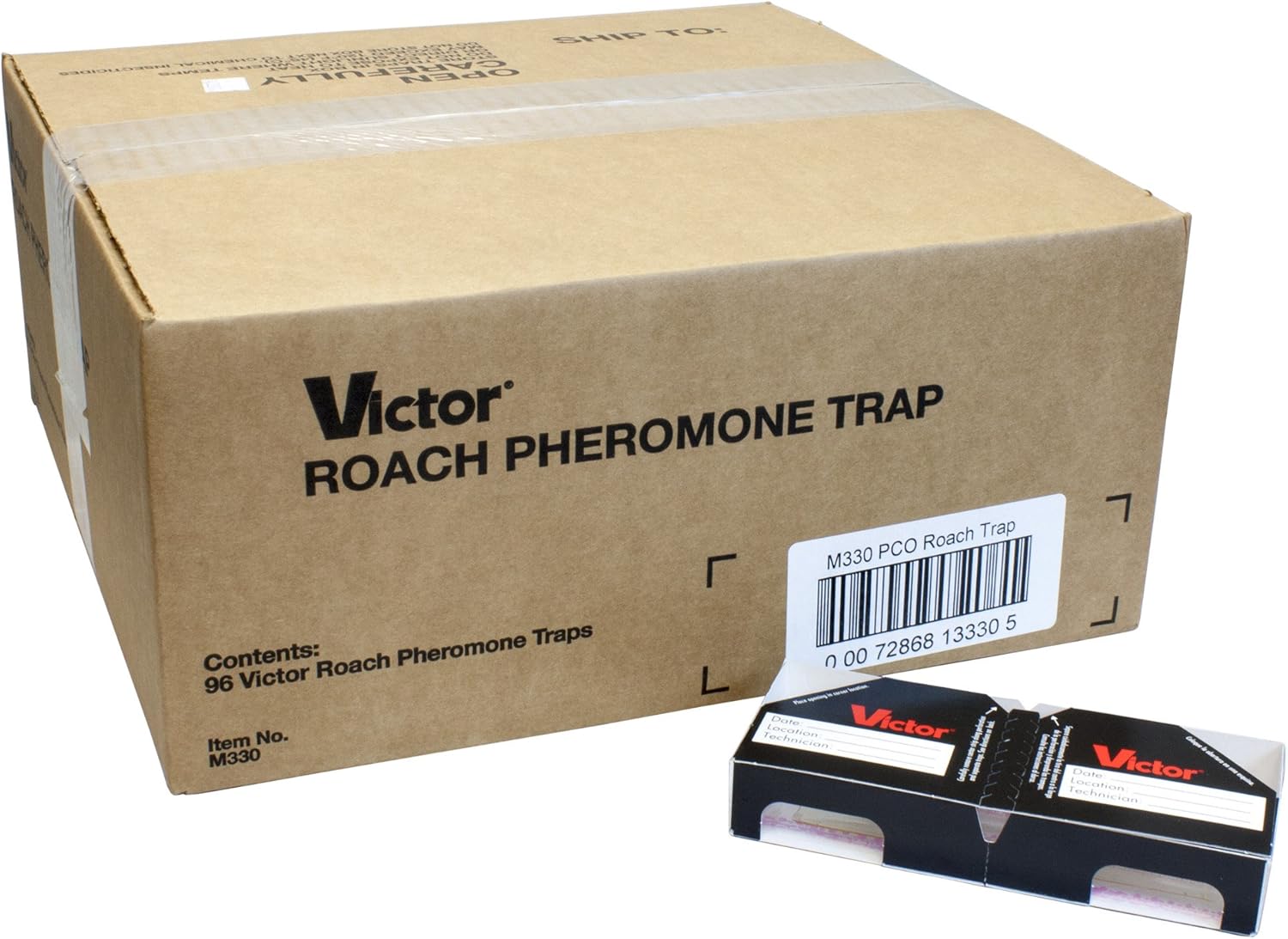 Victor Roach Pheromone Traps Case- 48 Units (96 Traps Total)