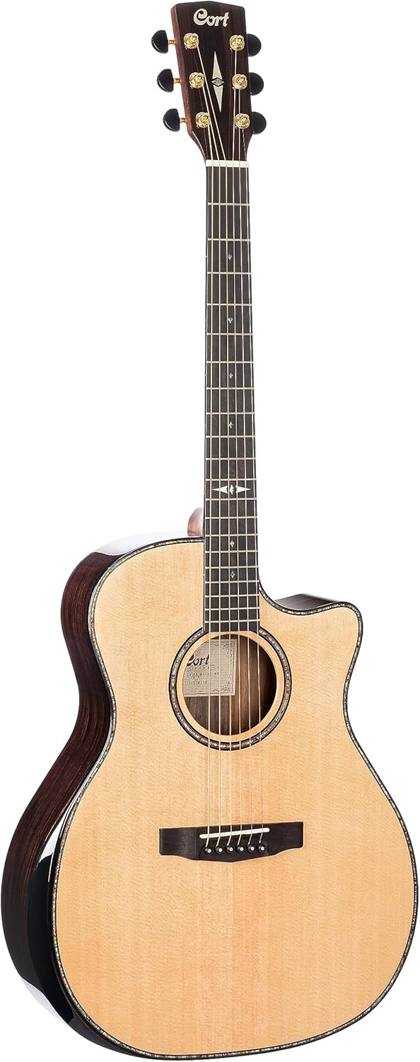 Cort Grand Regal Series Acoustic-Electric Guitar, Natural Glossy (GAPFBEVELNAT)