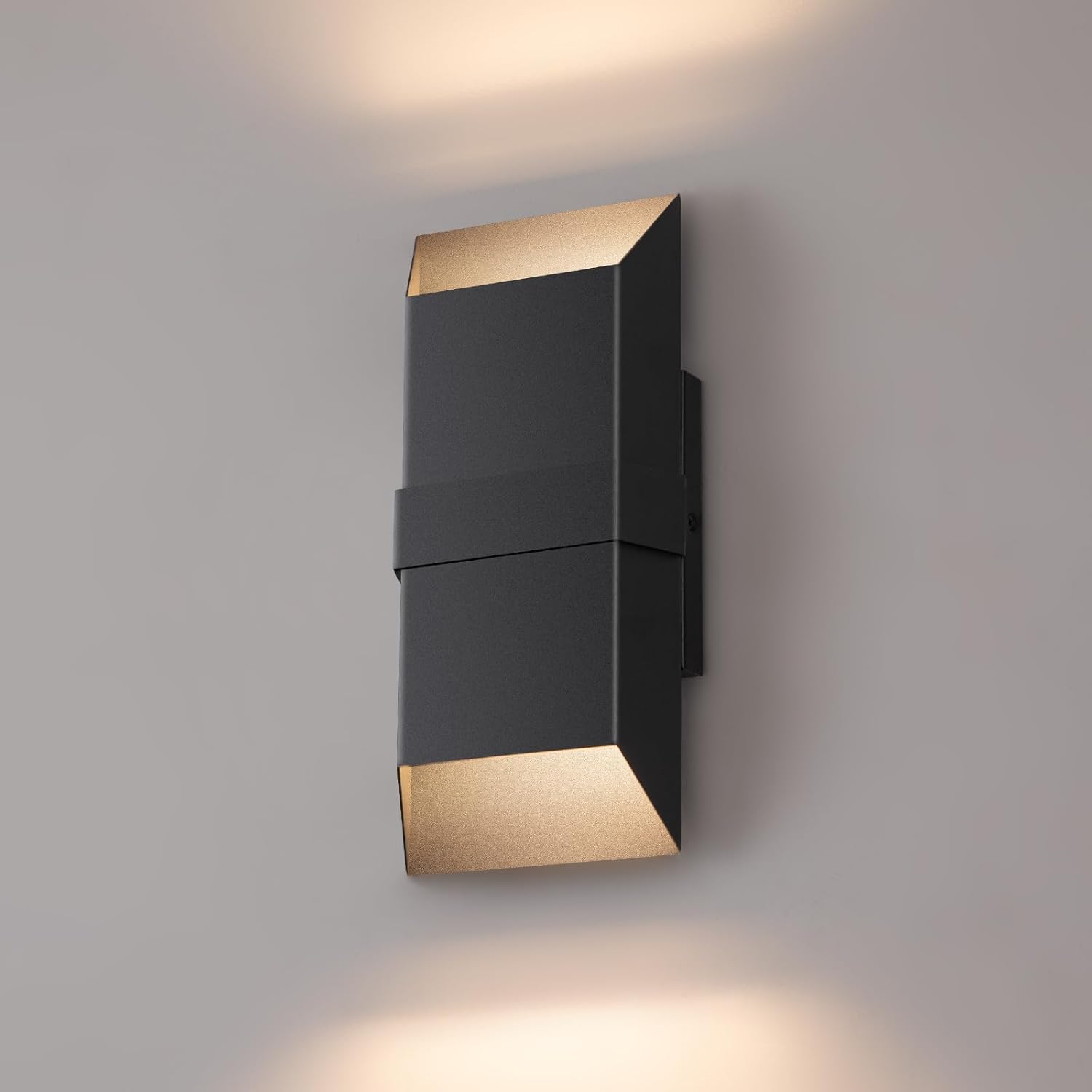 Outdoor Lights Fixture, Modern Led Wall Sconce Indoor, Black Exterior Wall Lights for House, Front Porch Light Outdoor Wall Mount, Patio Lights Fixture for Garage, Yard, 3000K