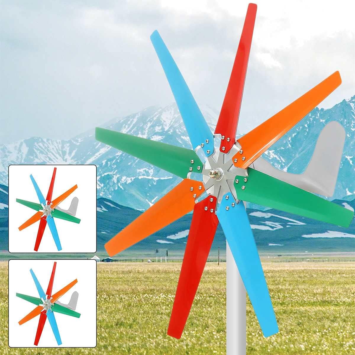 9000W 8 Blades Wind Turbines Generator 12V/24V with Controller Windmill Energy Turbines Generators for Home Yacht Farm Park