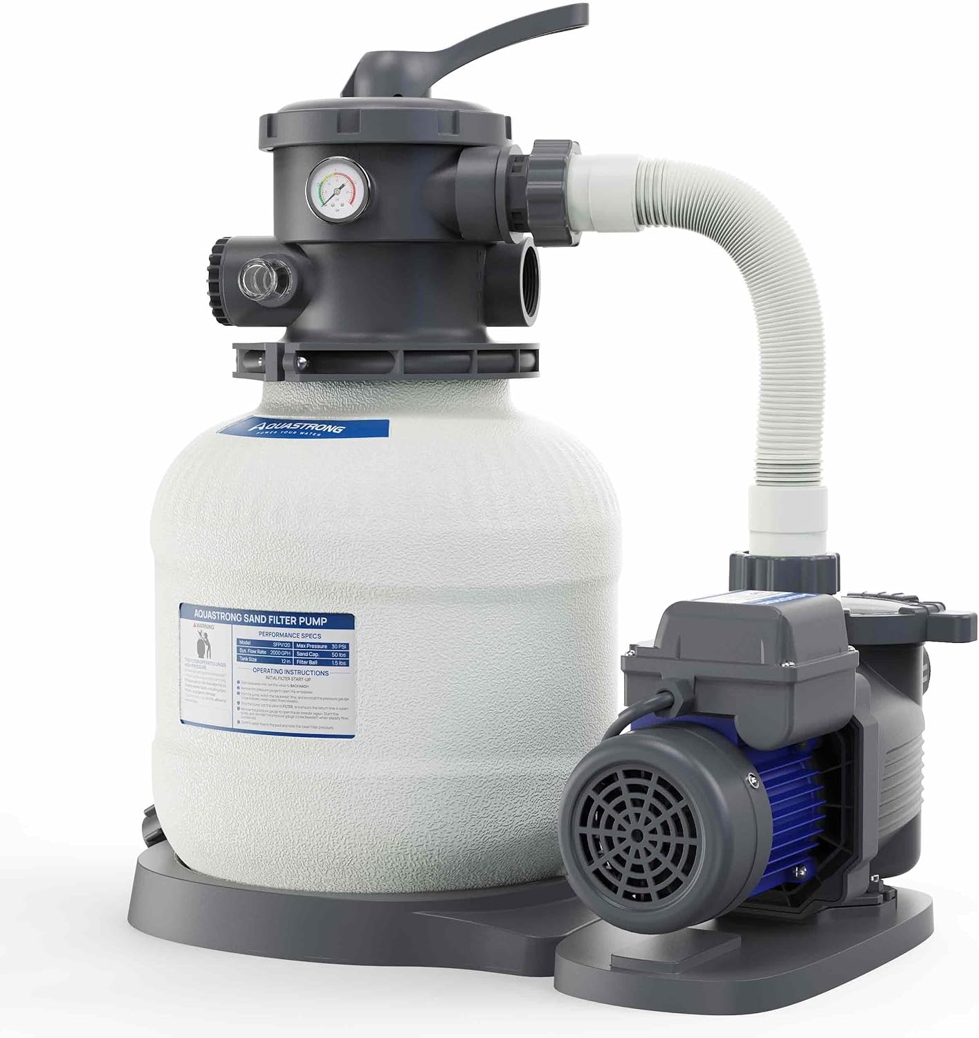 AQUASTRONG 12in Sand Filter Pump with Timer