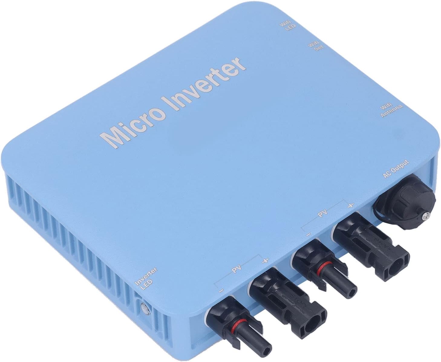 Qinlorgo Solar Grid Connected Inverter, WiFi Controlled IP65 US Plug Micro Inverter DC to AC for Outdoor (1000W)