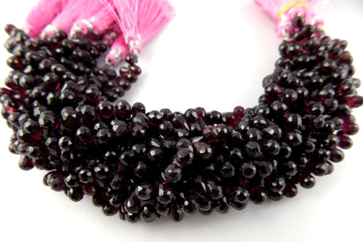 1 Strand Natural Red Garnet Faceted Teardrops 5x7mm Beads Strands,side Drilled Drops,rare Garnet Drops,8