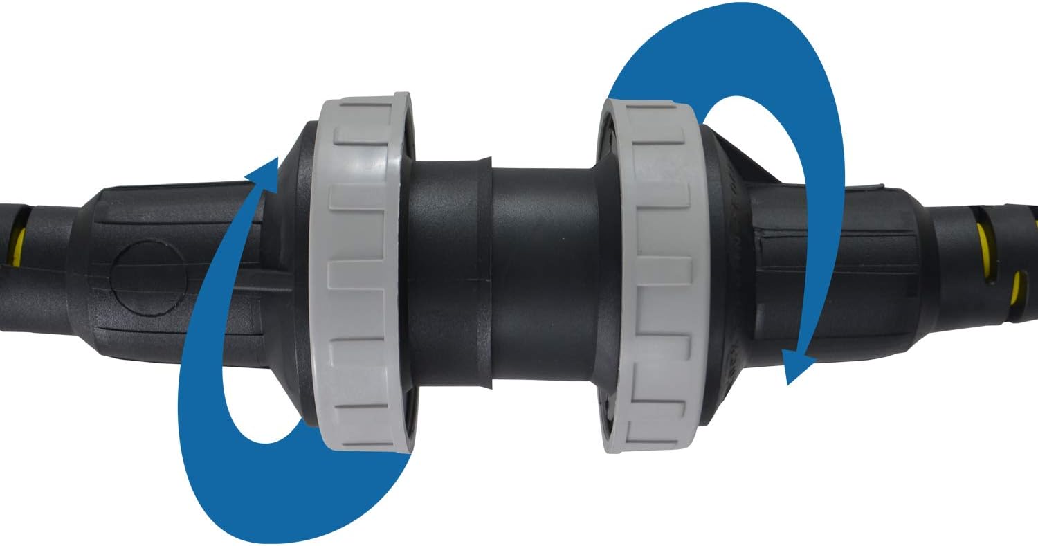 Conntek 25FT Duo-Rain Seal 30A 4-Prong L14-30 Transfer Switch Cord, Yellow, Male-to-Female, Compatible with Transfer Switches, Generators with NEMA L14-30 Outlets