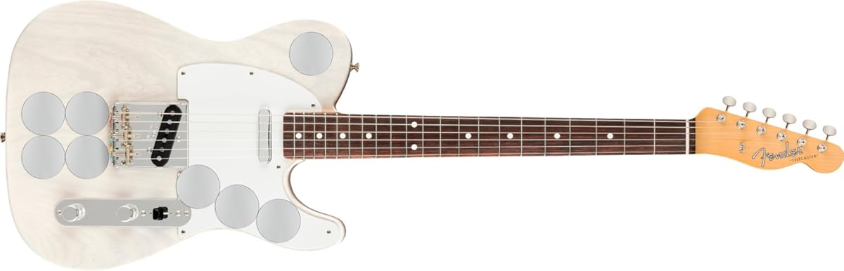 Fender Jimmy Page Mirror Telecaster Electric Guitar, White Blonde, Rosewood Fingerboard
