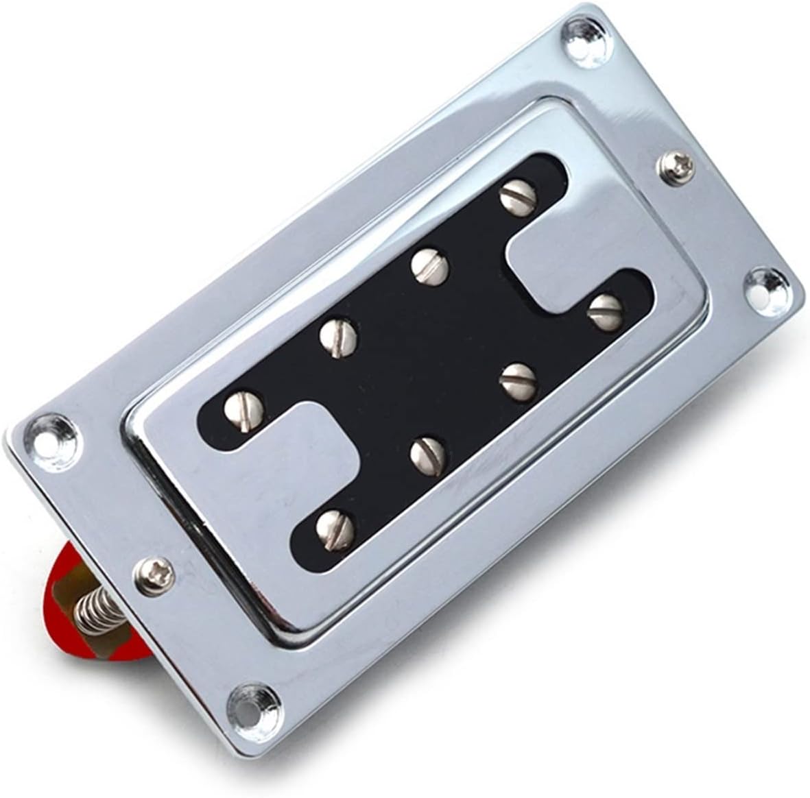 Mini Style Two Line Electric Bass Humbucker Pickup Gold Chrome Guitar humbucker Pickup (Color : Chrome)