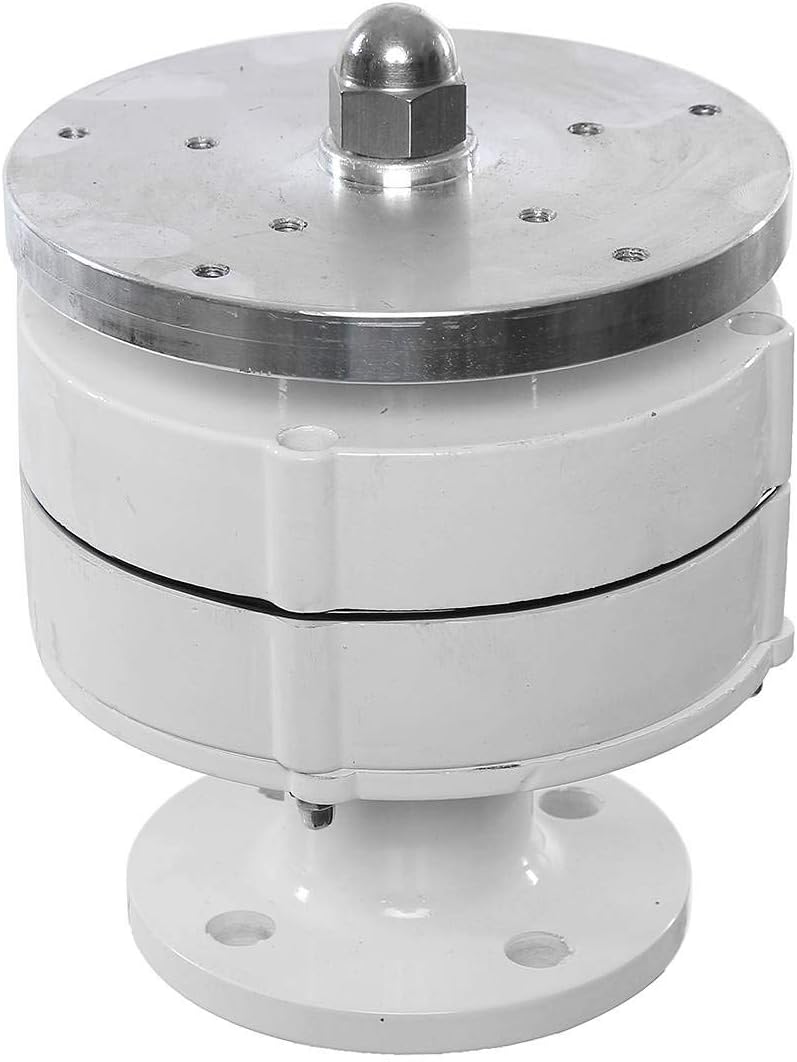 SISHUINIANHUA Max 800W AC 12V 24V Wind Turbine Generator Lantern 5 Blades Motor Kit Vertical Axis for Home Hybrid Streetlight Use,White,24v