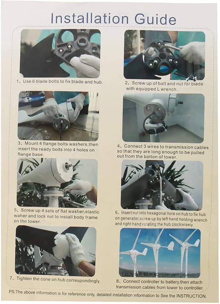 9000W 5 Blades, Wind Turbine Generator, Horizontal Wind Generator, Effective Regulation of Current and Voltage, DC Output