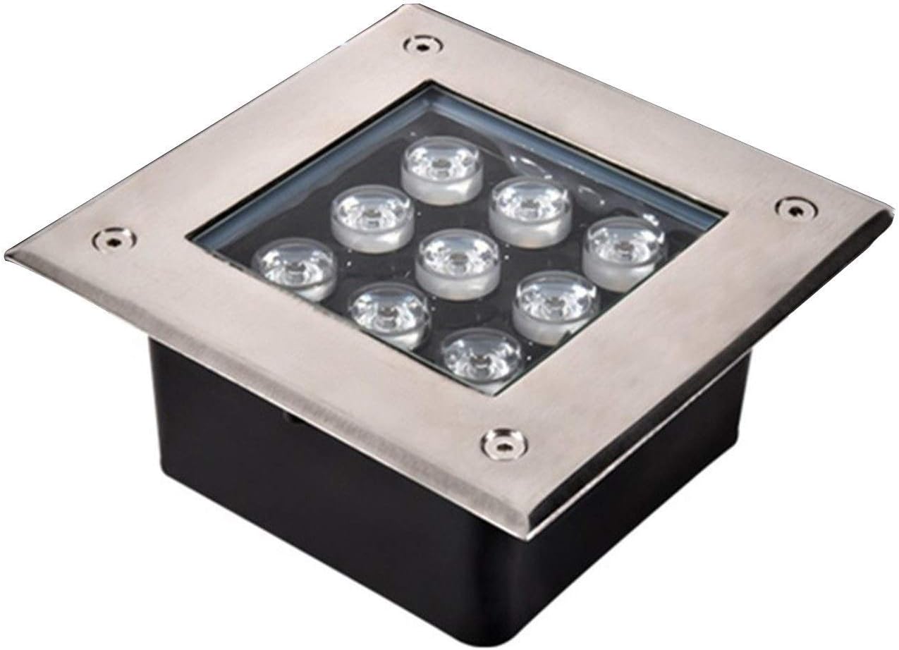 Square Underground Light Outdoor Ground Light IP66 Waterproof Embedded Buried Lights AC85-265V Driveway Lights for Garden Path Driveway Deck Landscape Lamp (Color : RGB, Size : 36W)