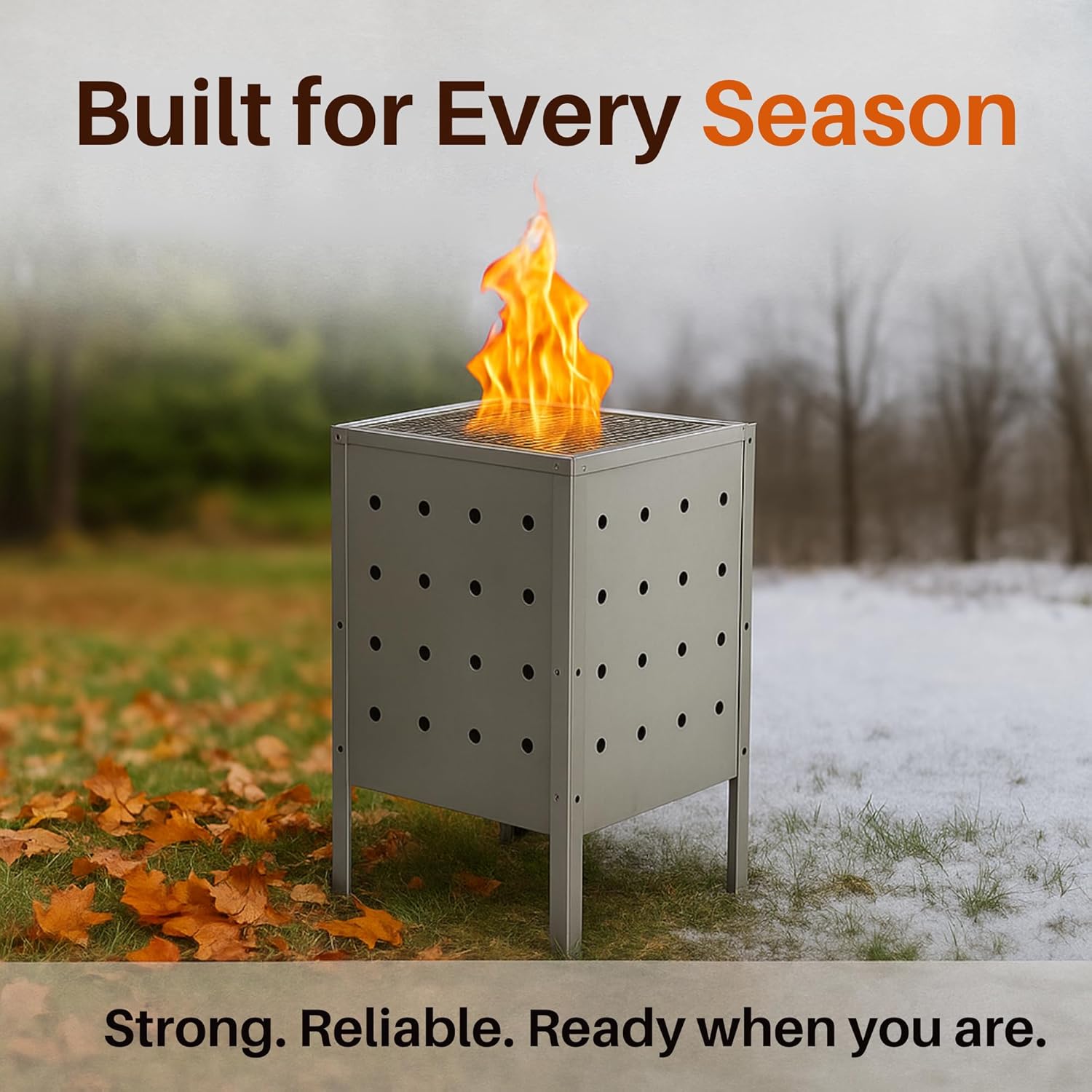 Burn Barrel Trash Can – Heavy Duty Galvanized Metal Fire Pit for House & Garden Use – Great for Paper, Garbage, Outdoor Debris & Shredder Waste – 29x16 Inch, 31.7 Gallon Capacity