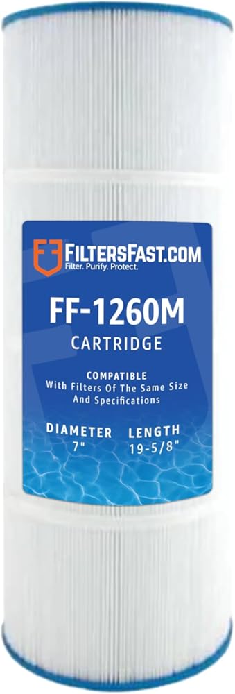 Filters Fast FF-1260M Pool and Spa Filter Compatible Replacement for Filbur FC-1260M, Compatible Replacement for Unicel C-7477M, and Compatible Replacement for Pleatco PA50-M, PA75SV-M, PA75SVM