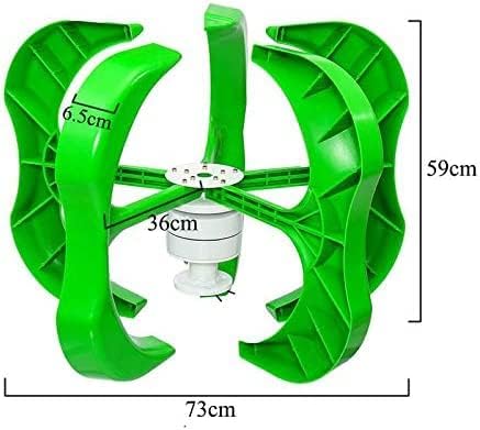 LiuSj JUnSt 9000W Small Noiseless Vertical Wind Turbine Generator with Charge Regulation Controller Kit, for Home Hybrids Streetlight (Green)