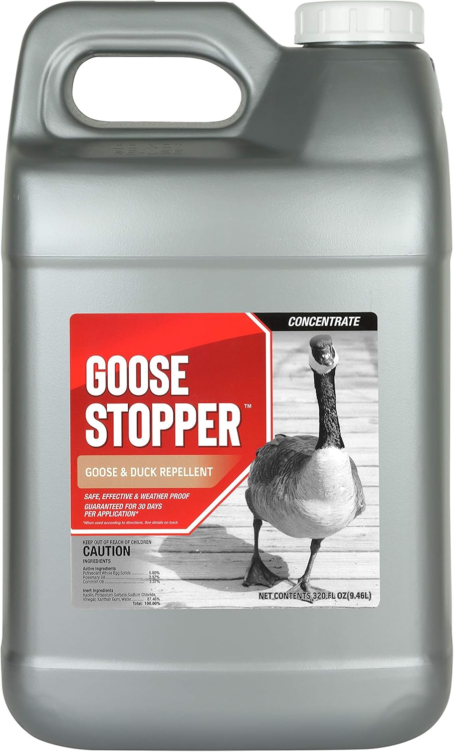 Goose Stopper, Liquid Animal Stopper Repellent, All Natural, Effective All Year Round, Safe for People and Pets, No Harsh Chemicals, Ready to Use, Goose Repellent - 2.5 Gallon Concentrate