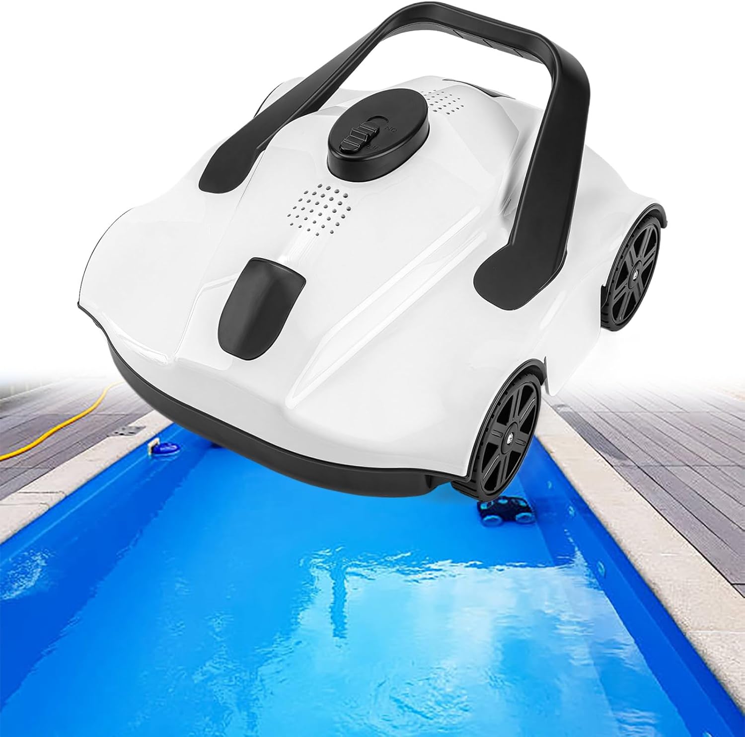 Cordless Pool Vacuum for Inground Pools, 130 Mins Lasting, 860 Sq.Ft Coverage Automatic Cleaning & Parking, Robotic Pool Cleaner for Inground Pools