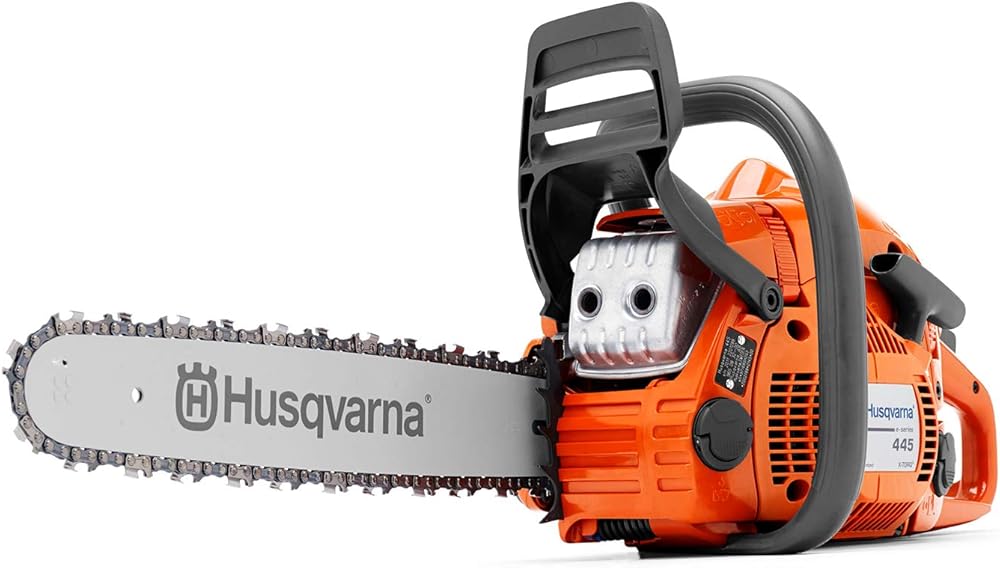 Husqvarna 18 Inch 445e II Gas Chainsaw with 2 Cycle Oil