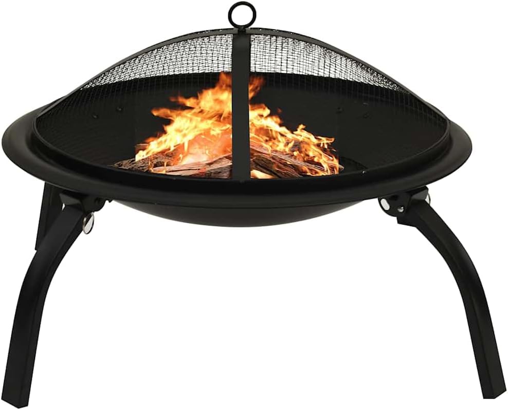 2-in-1 Fire Pit and BBQ with Poker 22
