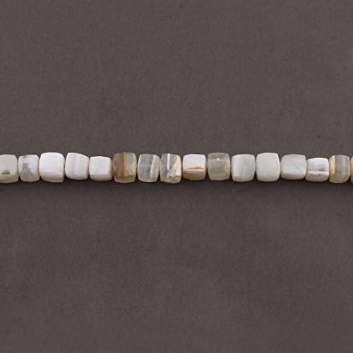 13 inch Natural Beads Strand of 9x9-10x10mm Faceted Cube White Agate Gemstone briolletes Beads for DIY Jewelry - Necklace, Bracelet, Earring, Ring.