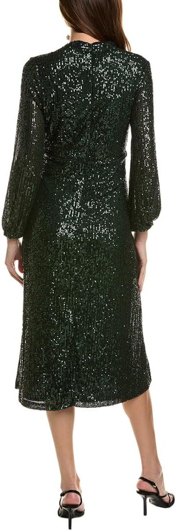 Anne Klein womens Front Twist Midi With Blouson Slv