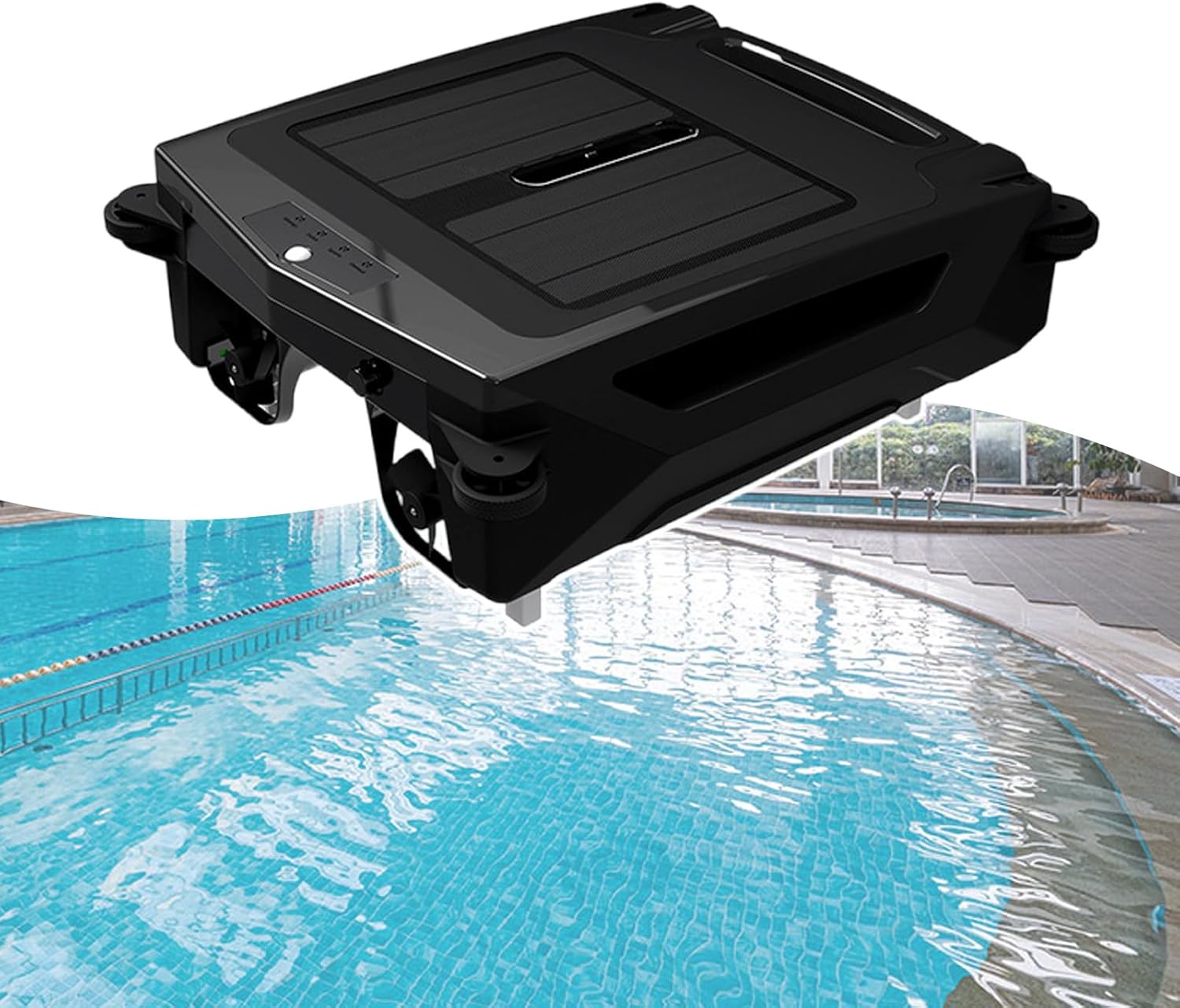 Automatic Pool Cleaner Cleaner with Handles, Two Working Modes: Fast Cleaning/Normal Cleaning,Automatically Clean When Full Power