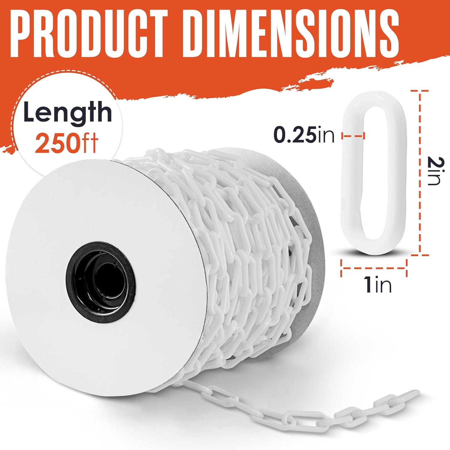 Houseables Plastic Chain, Safety Barrier, 2