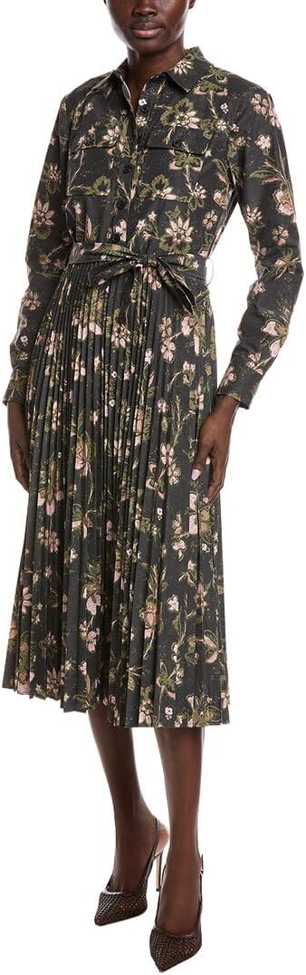 Derek Lam 10 Crosby Womens Kenza Pleated Midi Dress