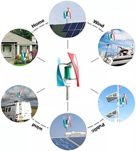 Vertical Wind Power Turbine Generator,9000W 3 Blades Vertical Axi Wind Turbines+ Wind Controller, for Home Horizontal Wind Turbines