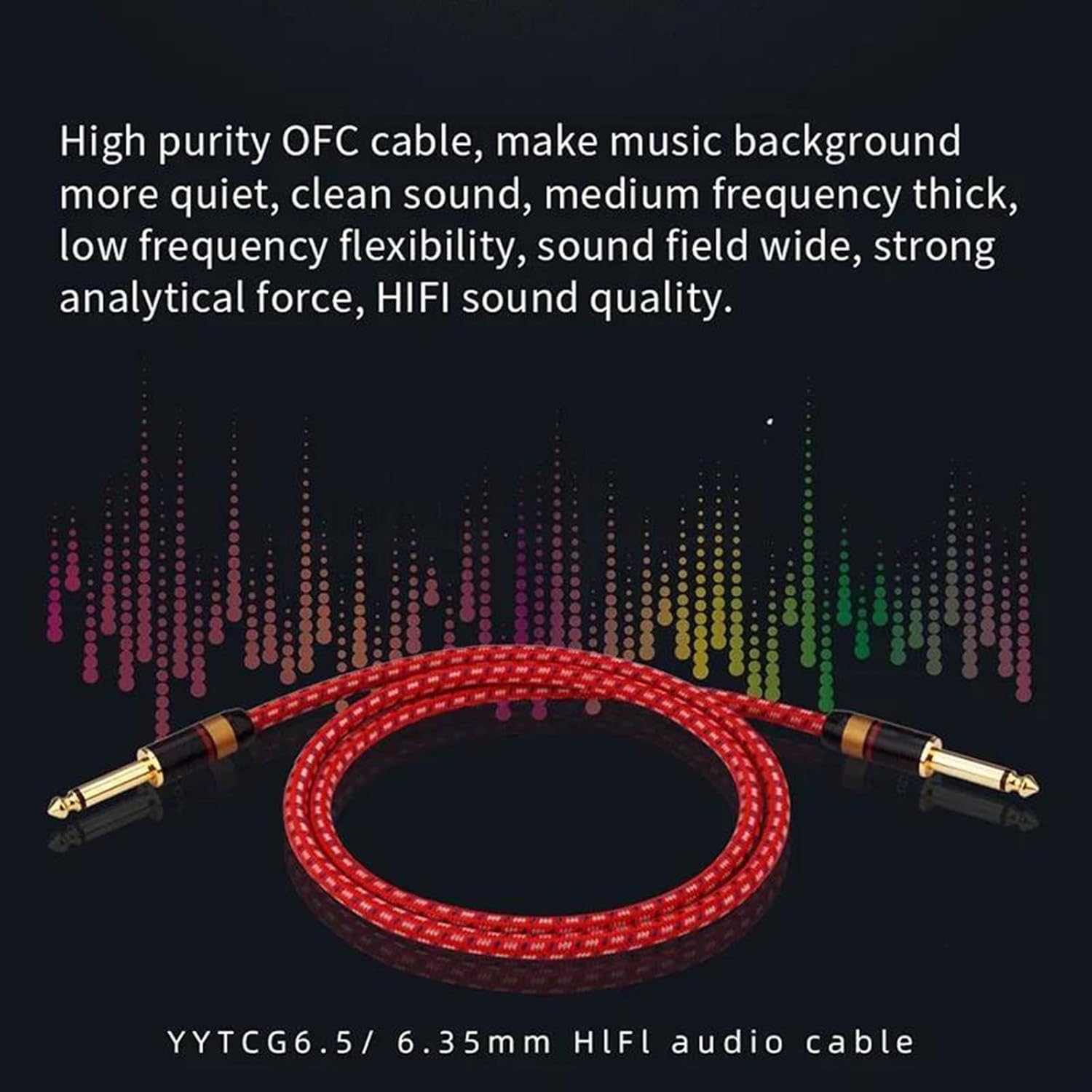 Guitar Audio Cable Aux Guitar Cable 6.5mm to 6.5mm Jack Cable for Stereo Guitar Mixer Amplifier 6.35mm Aux Cable Metal Shell(5m)